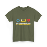 My Worst Nightmare Gamer T-Shirt - Military Green