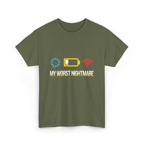 My Worst Nightmare Gamer T-Shirt - Military Green