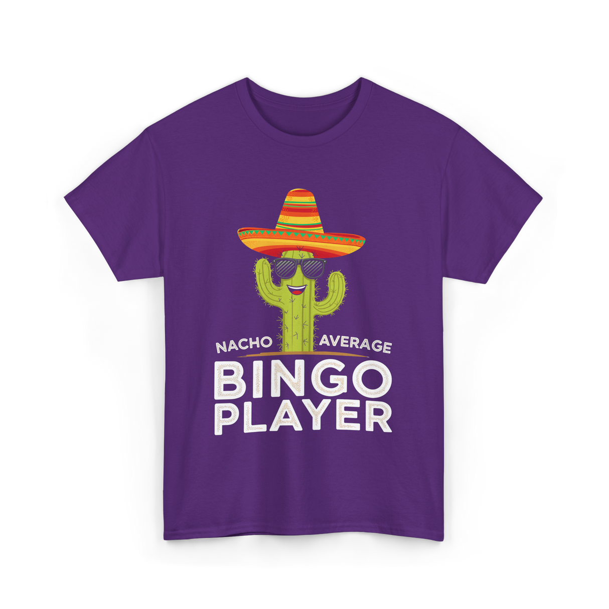 Nacho Average Bingo Player Bingo T-Shirt - Purple