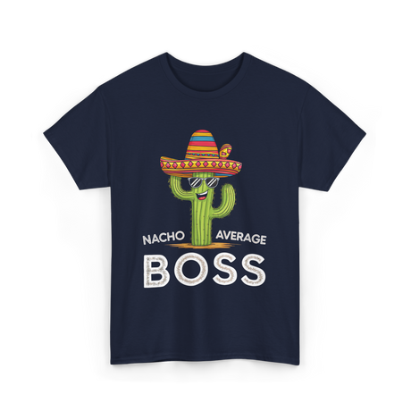 Nacho Average Boss Cactus T-Shirt - Navy