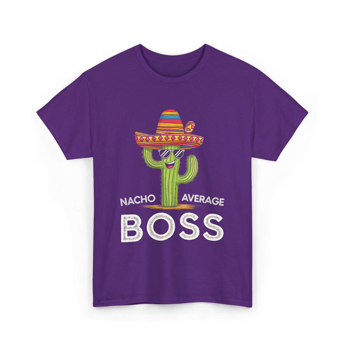 Nacho Average Boss Cactus T-Shirt - Purple