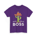 Nacho Average Boss Cactus T-Shirt - Purple