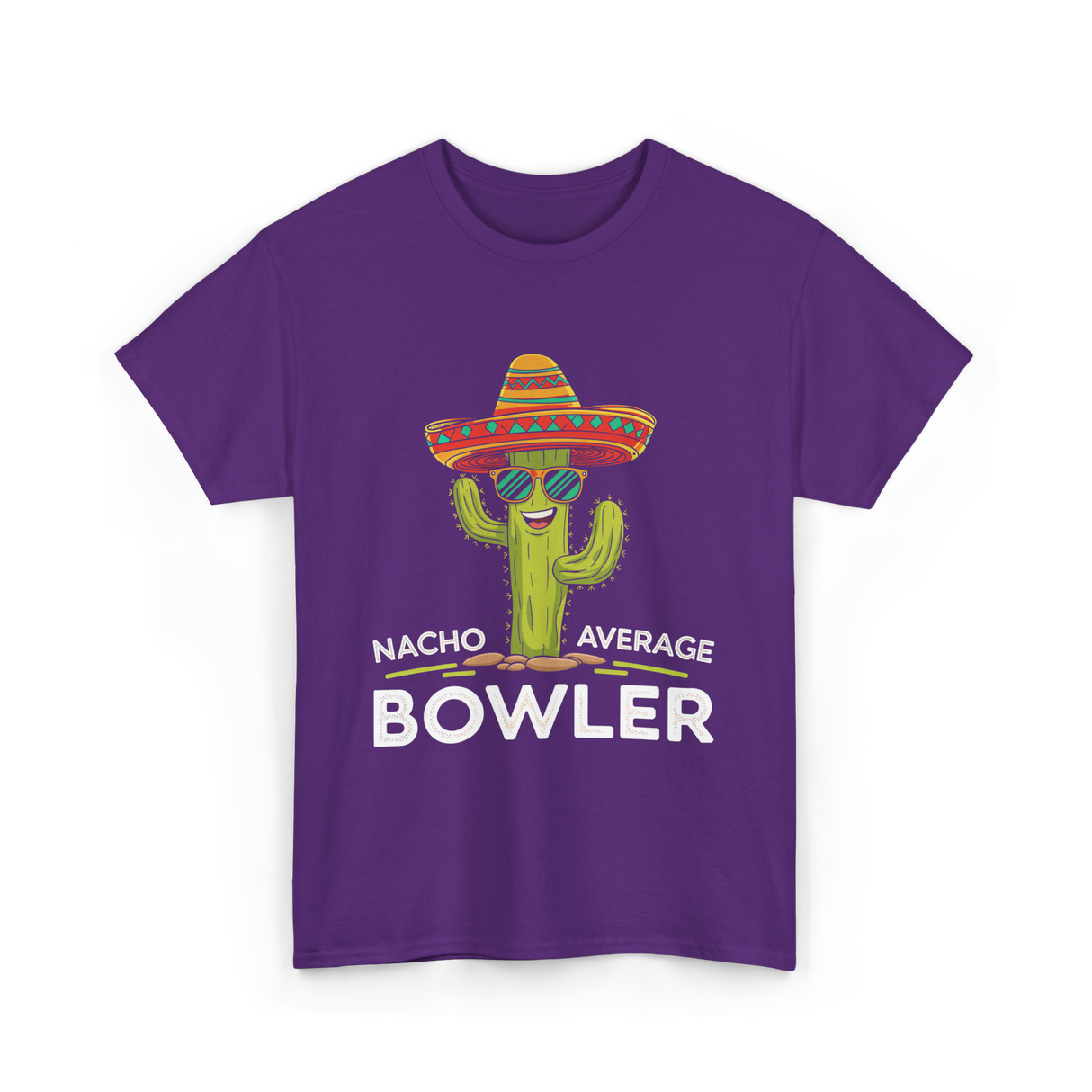 Nacho Average Bowler Bowling T-Shirt - Purple