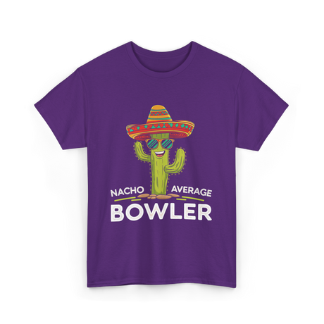 Nacho Average Bowler Bowling T-Shirt - Purple