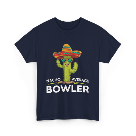 Nacho Average Bowler Bowling T-Shirt - Navy