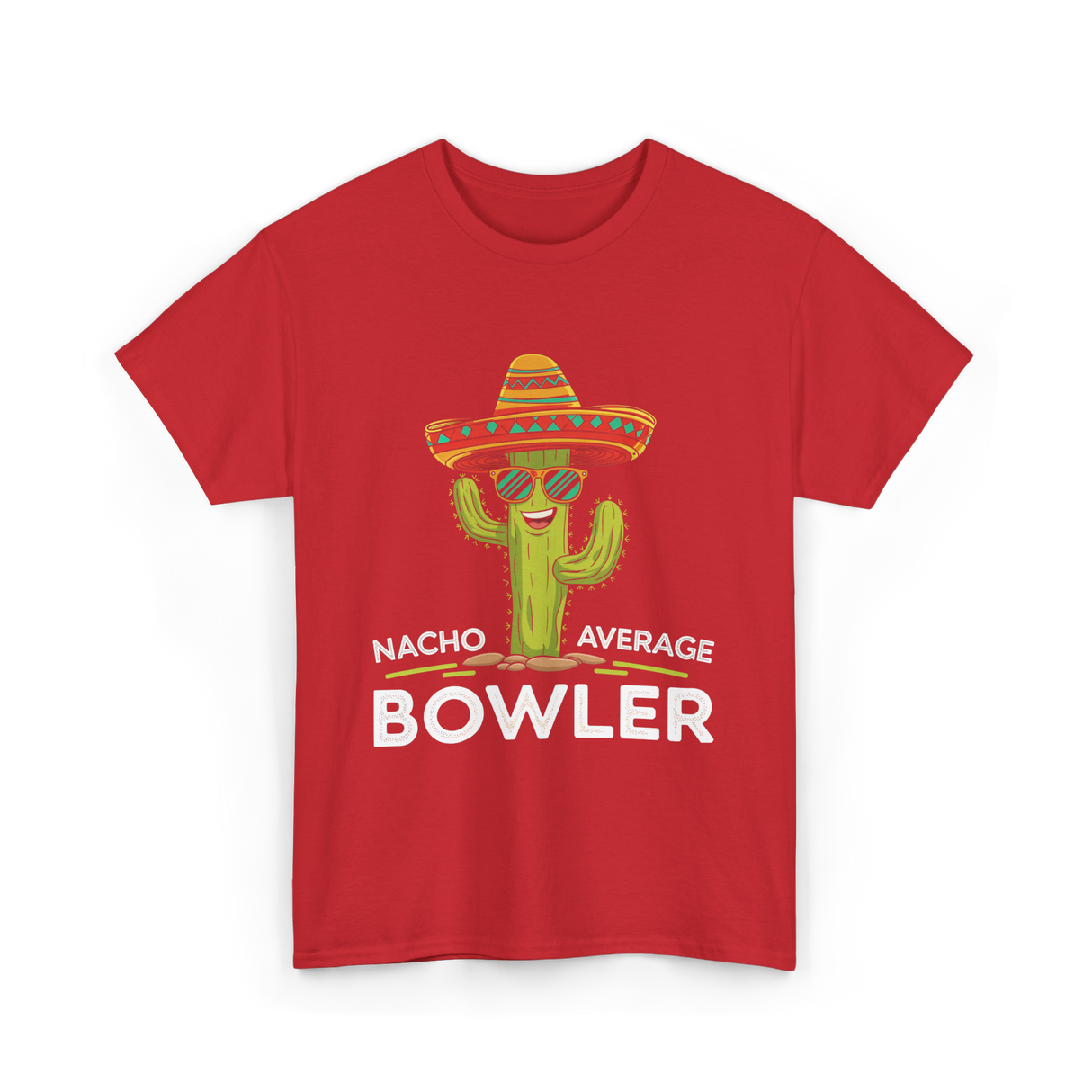 Nacho Average Bowler Bowling T-Shirt - Red