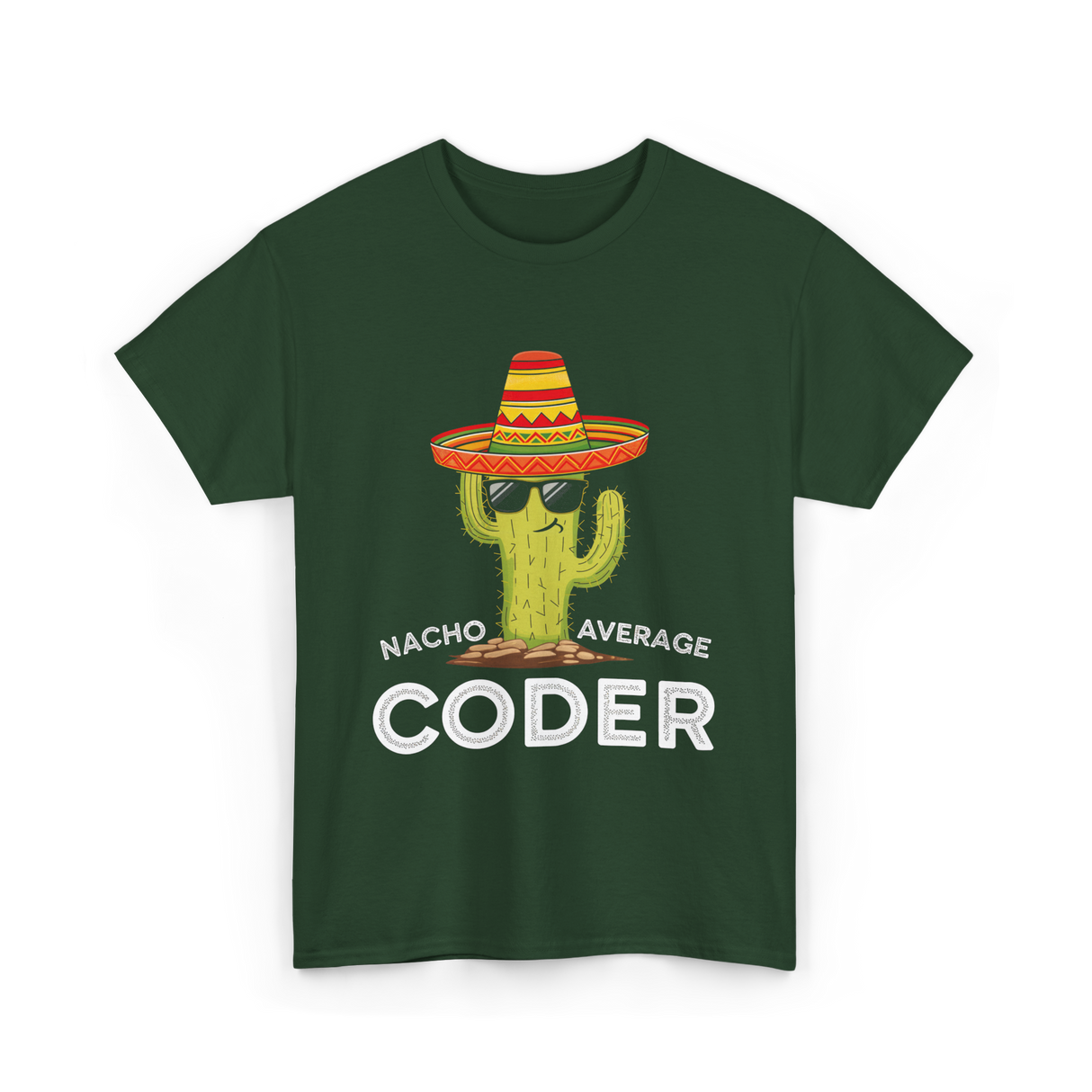 Nacho Average Coder T-Shirt - Forest Green