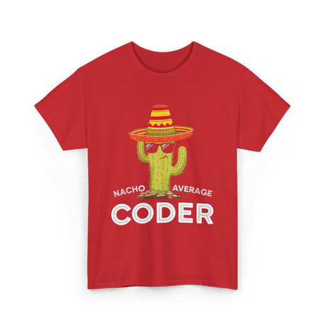 Nacho Average Coder T-Shirt - Red