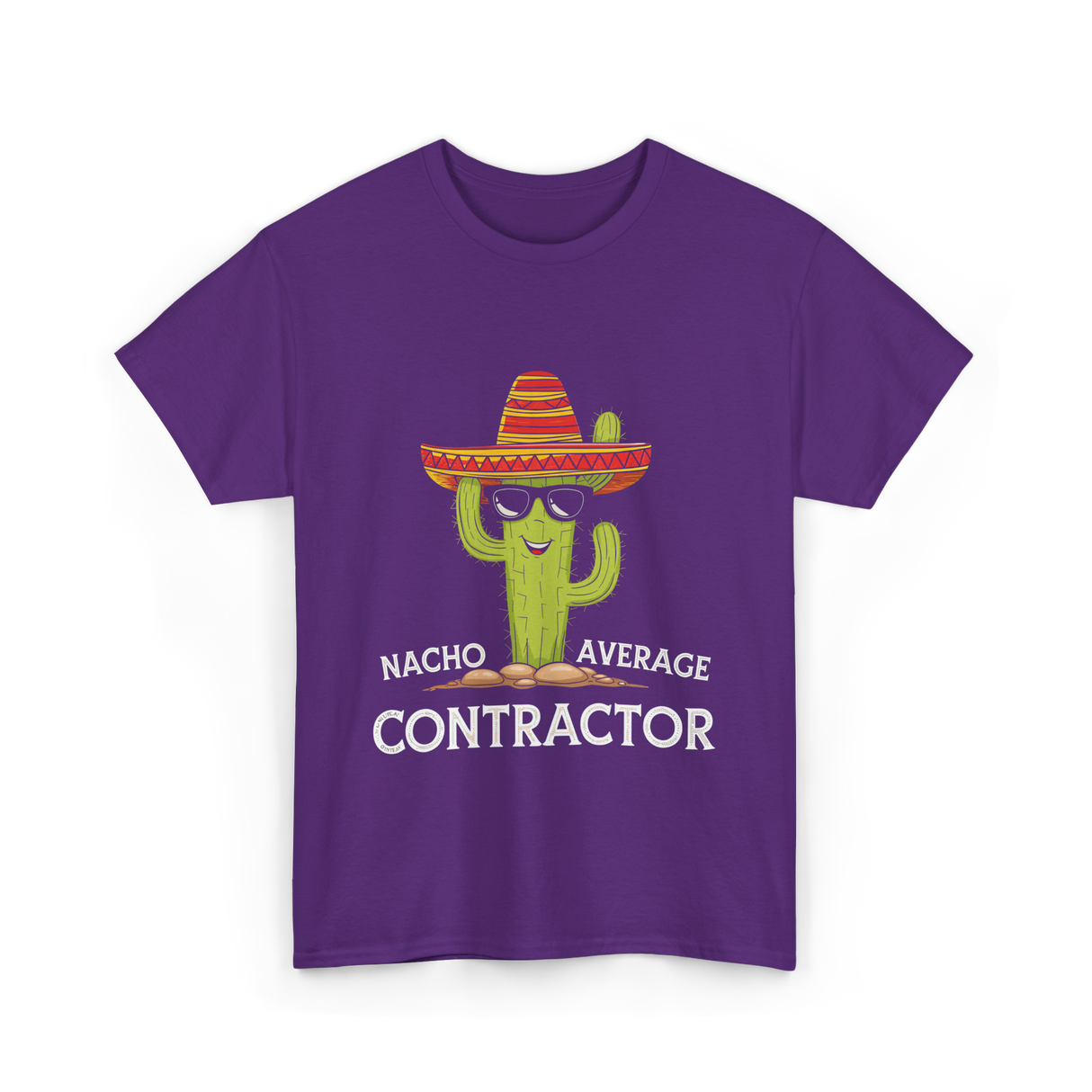 Nacho Average Contractor T-Shirt - Purple