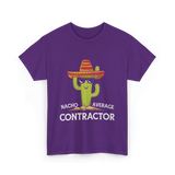 Nacho Average Contractor T-Shirt - Purple