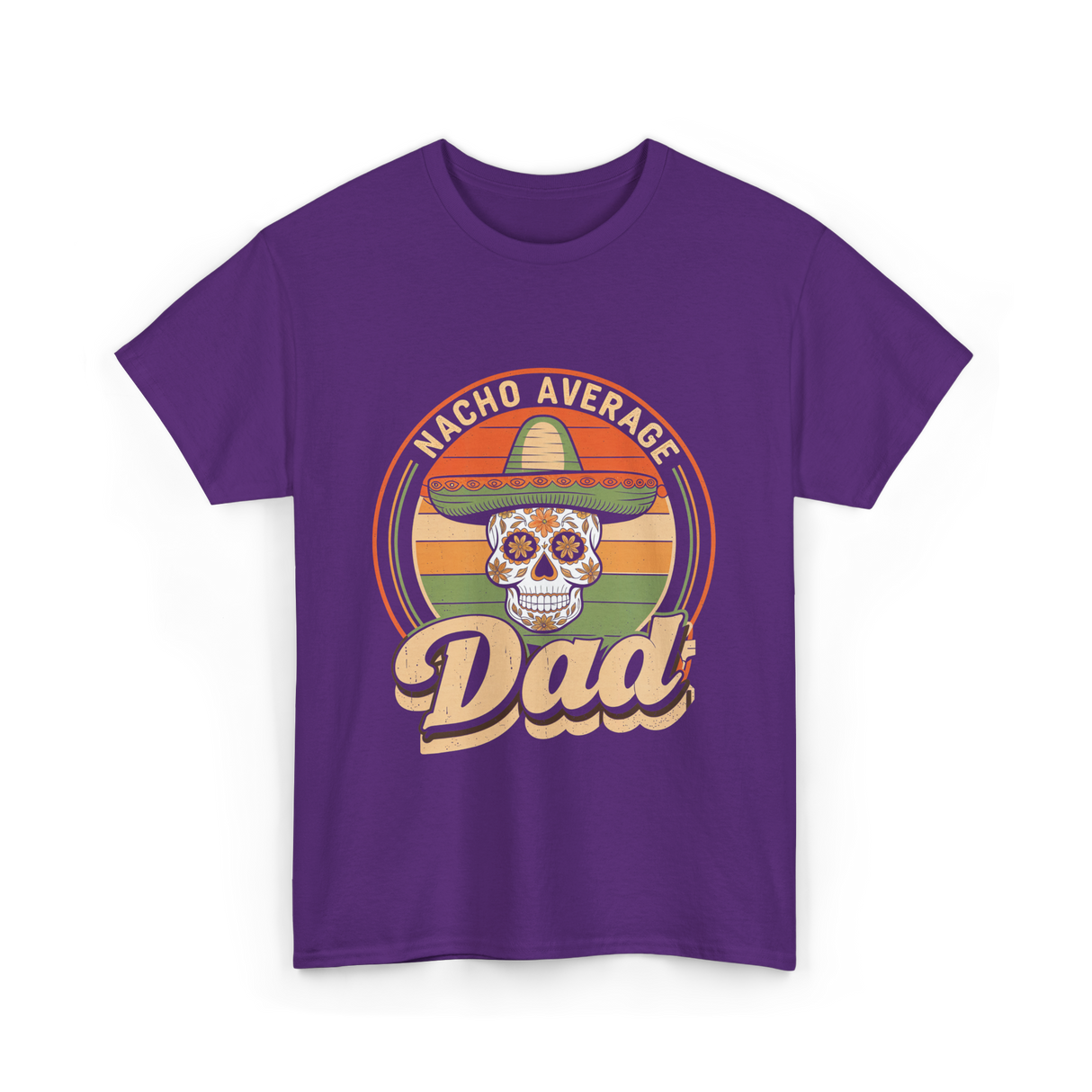 Nacho Average Dad Skull T-Shirt - Purple