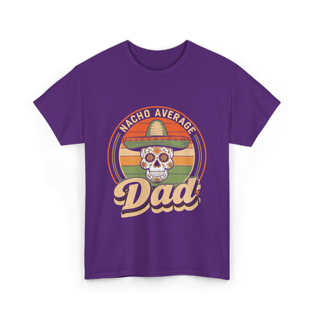 Nacho Average Dad Skull T-Shirt - Purple