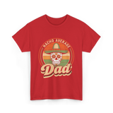 Nacho Average Dad Skull T-Shirt - Red