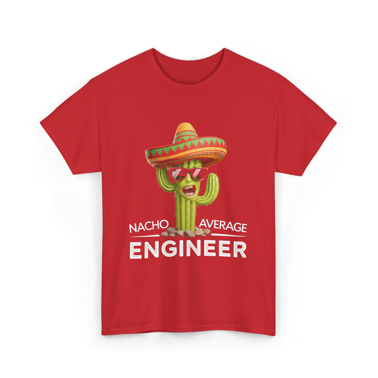 Nacho Average Engineer T-Shirt - Red