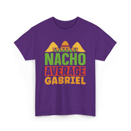 Nacho Average Gabriel Cinco De Mayo T-Shirt - Purple