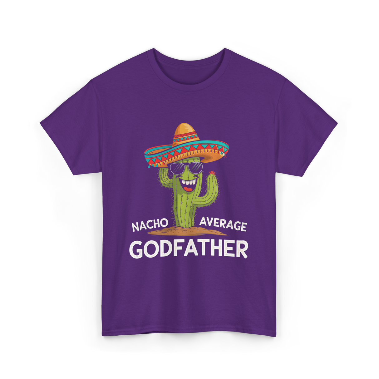 Nacho Average Godfather Godparent T-Shirt - Purple