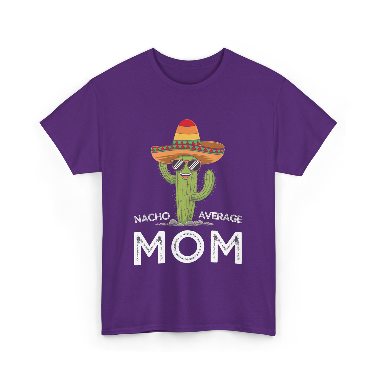 Nacho Average Mom Humor T-Shirt - Purple