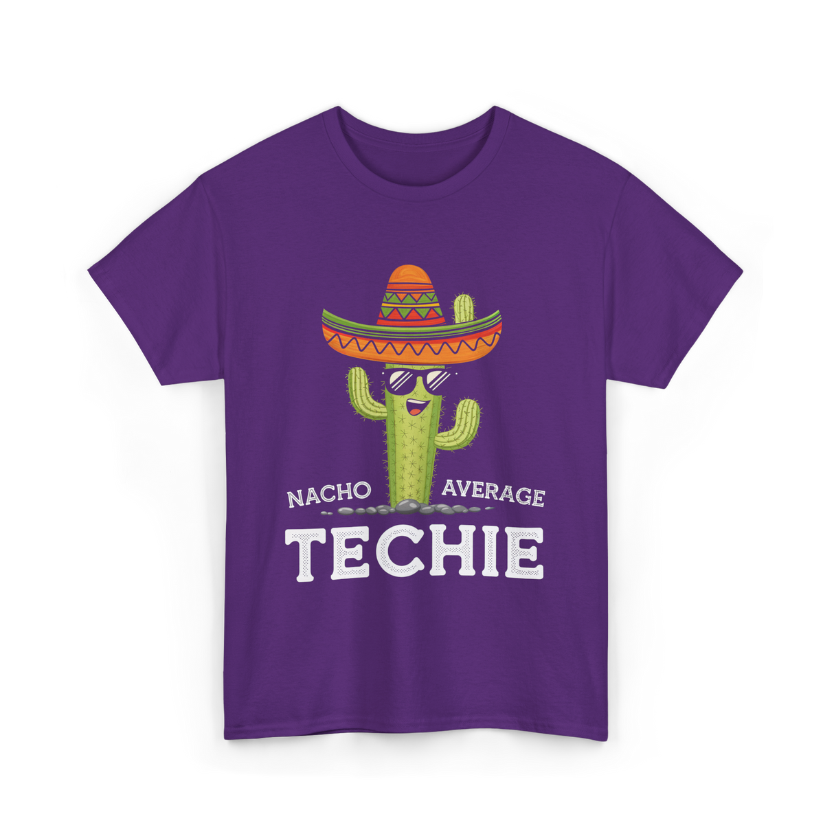 Nacho Average Techie Tech Enthusiast T-Shirt - Purple