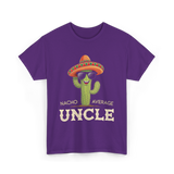 Nacho Average Uncle Cactus T-Shirt - Purple