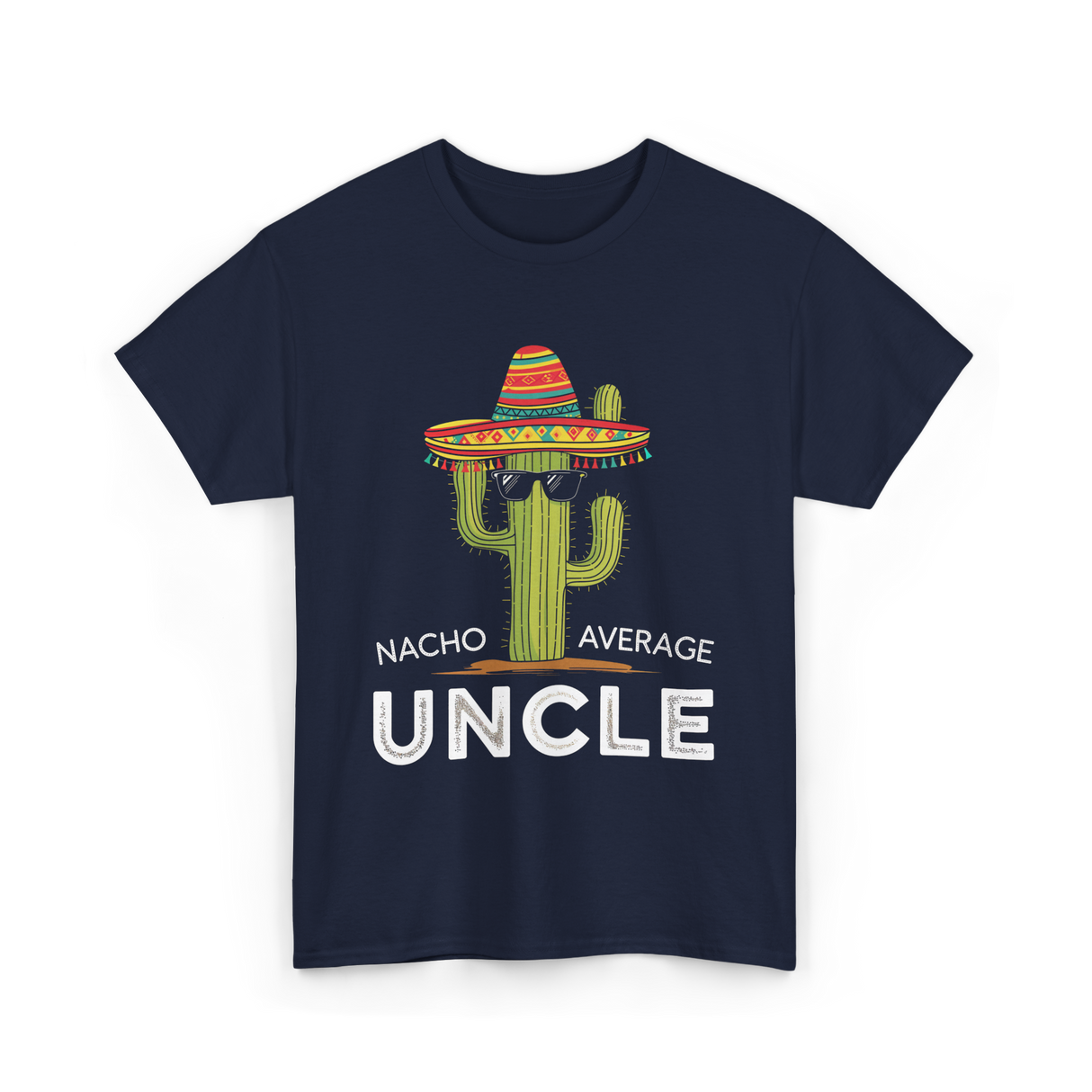 Nacho Average Uncle Cactus T-Shirt - Navy