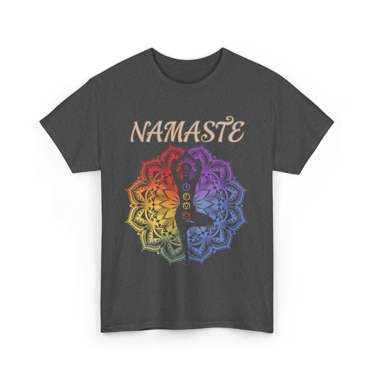 Namaste Yoga Spirit Meditation T-Shirt - Dark Heather