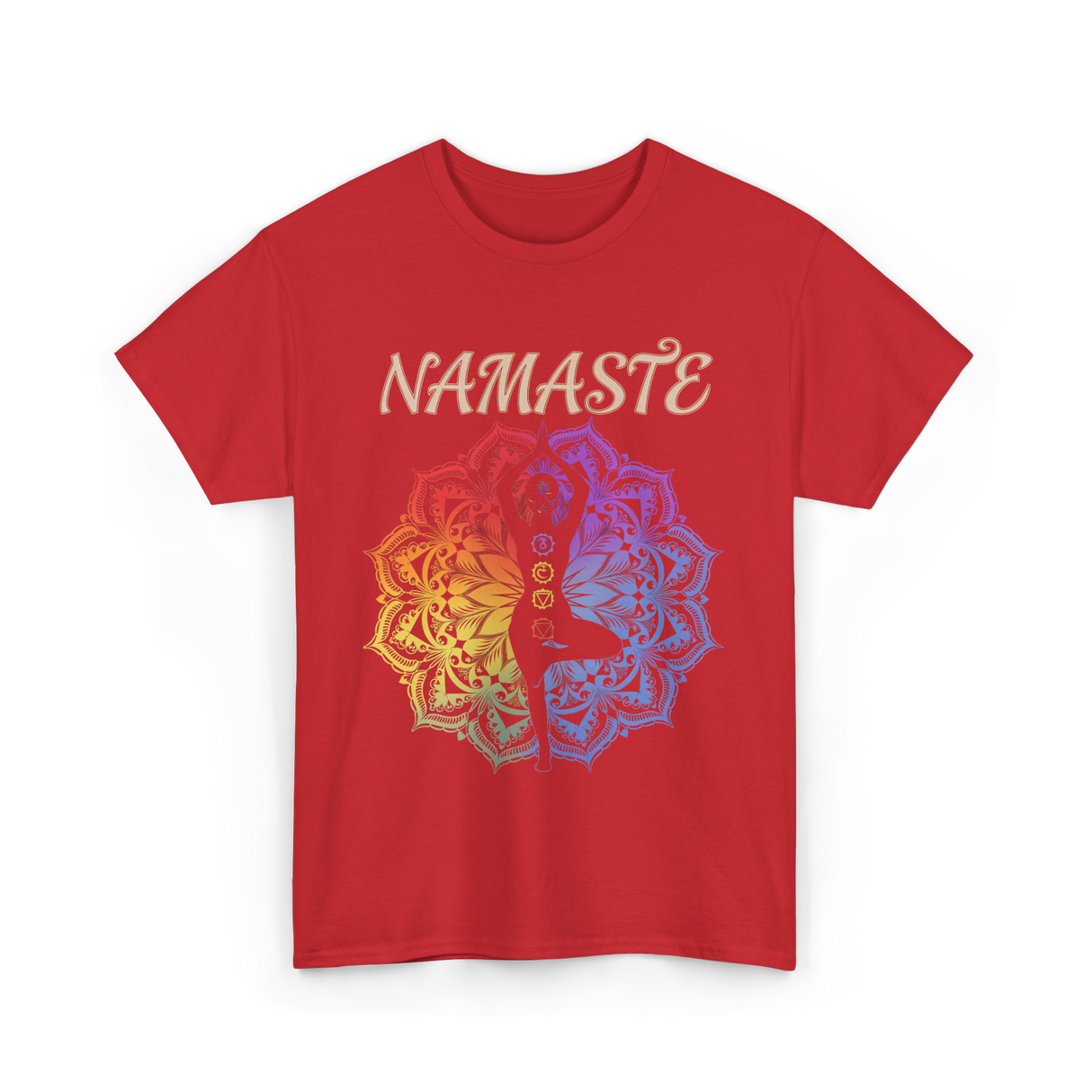 Namaste Yoga Spirit Meditation T-Shirt - Red