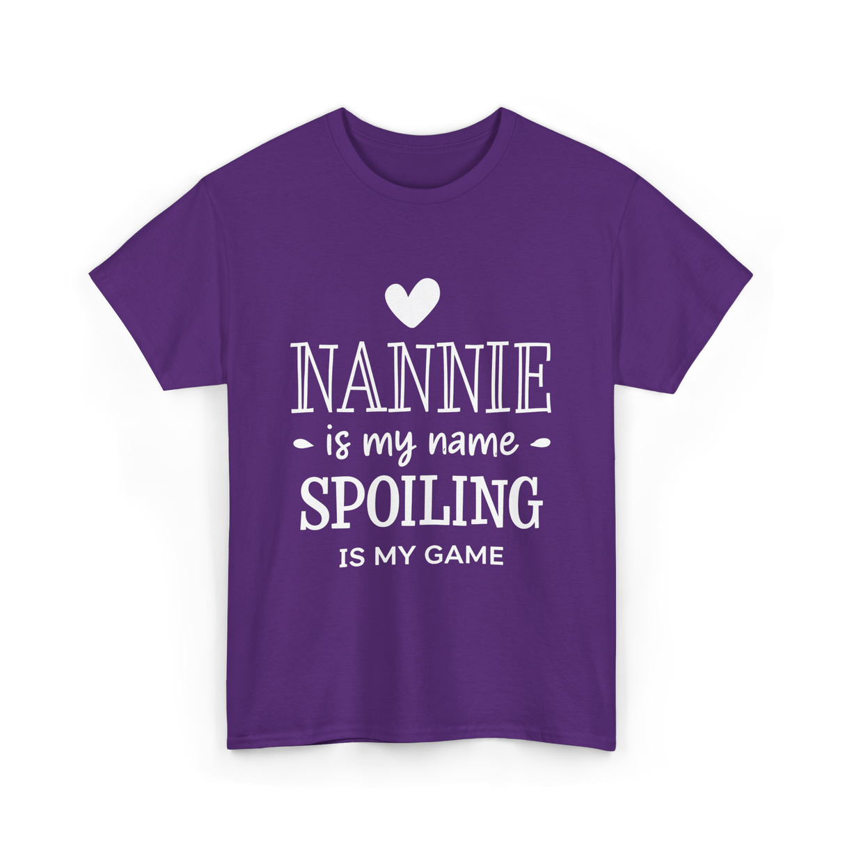 Nannie Is My Name Spoiling Game T-Shirt - Purple