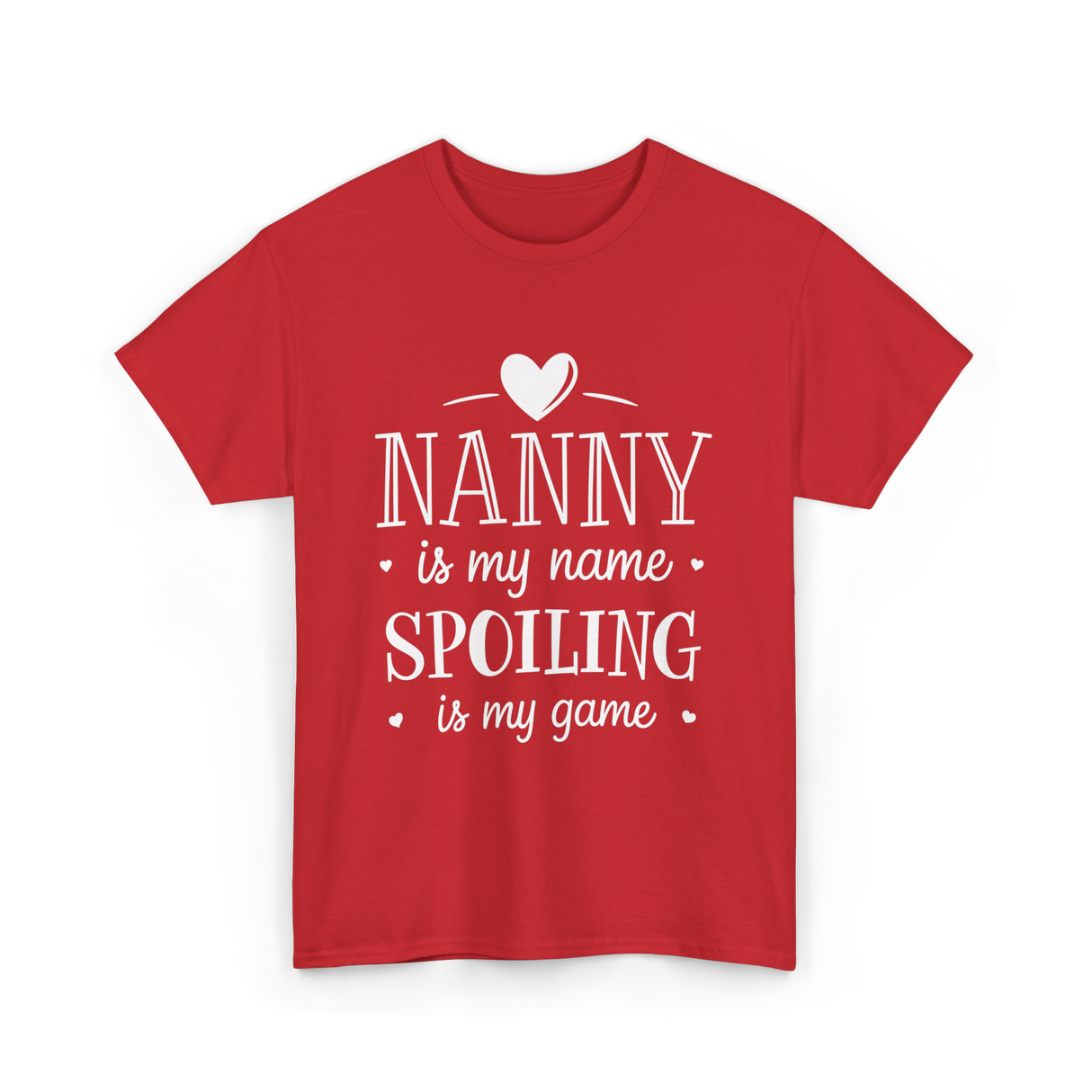 Nanny is my name spoiling game T-Shirt - Red