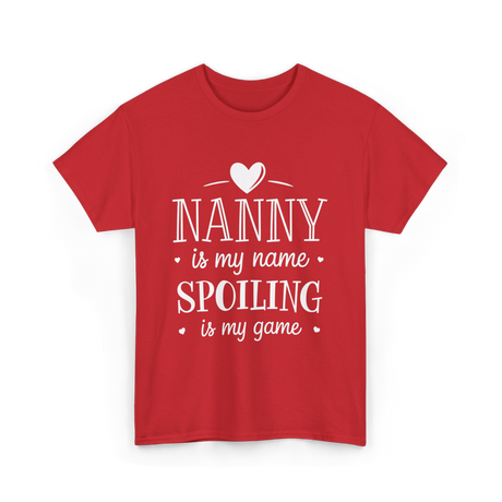 Nanny is my name spoiling game T-Shirt - Red