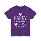 Nanny is my name spoiling game T-Shirt - Purple