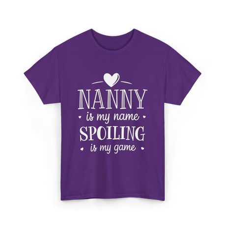 Nanny is my name spoiling game T-Shirt - Purple