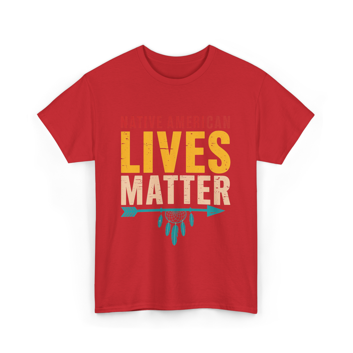 Native American Lives Matter Activism T-Shirt - Red