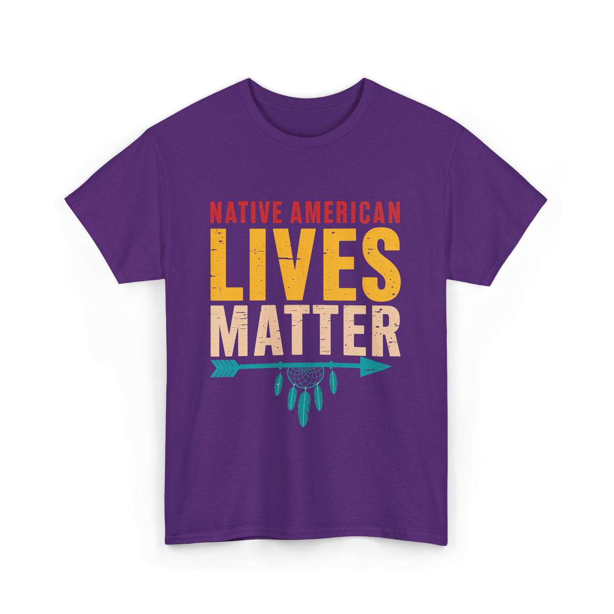 Native American Lives Matter Activism T-Shirt - Purple