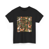 Nature Lover Forest Animals T-Shirt - Black