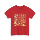 Nature Lover Forest Animals T-Shirt - Red