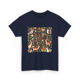 Nature Lover Forest Animals T-Shirt - Navy