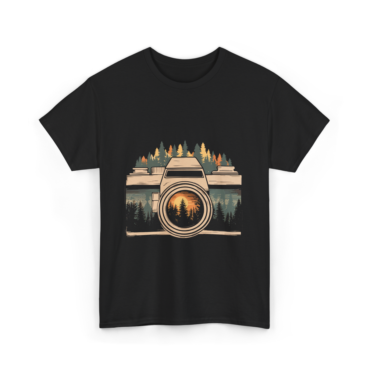 Nature Photography Camera T-Shirt - Black