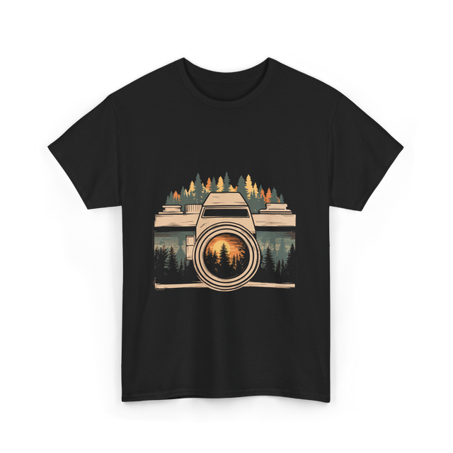 Nature Photography Camera T-Shirt - Black