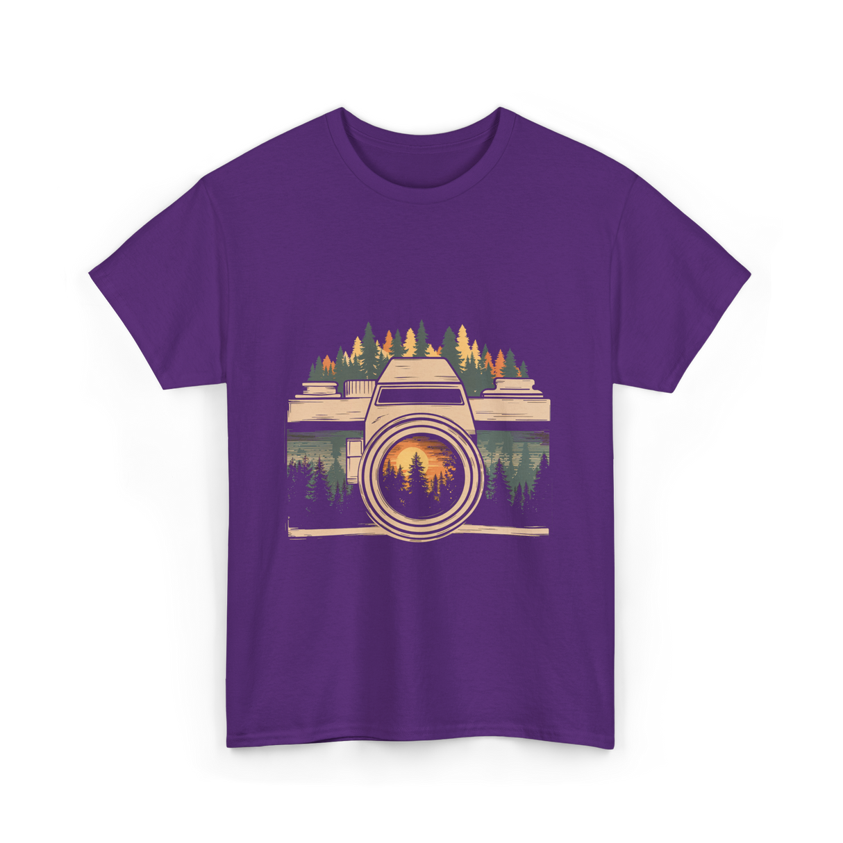 Nature Photography Camera T-Shirt - Purple