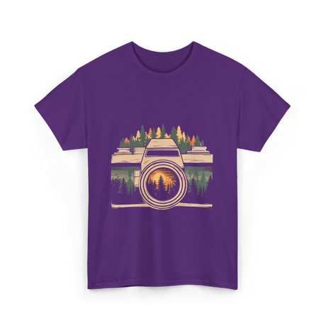 Nature Photography Camera T-Shirt - Purple