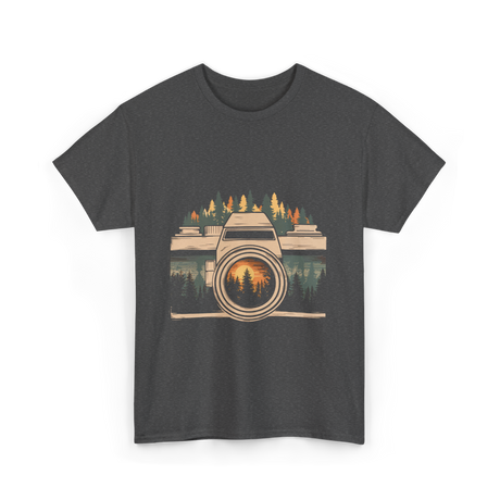 Nature Photography Camera T-Shirt - Dark Heather