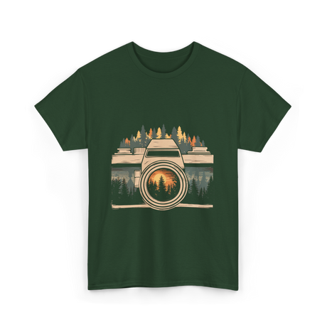 Nature Photography Camera T-Shirt - Forest Green