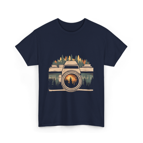 Nature Photography Camera T-Shirt - Navy