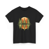 Nature Reflection Trees Forest T-Shirt - Black