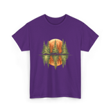 Nature Reflection Trees Forest T-Shirt - Purple