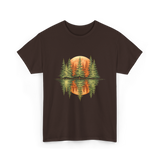 Nature Reflection Trees Forest T-Shirt - Dark Chocolate