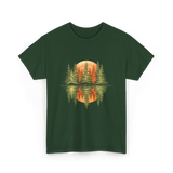 Nature Reflection Trees Forest T-Shirt - Forest Green