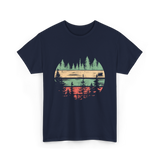 Nature Scene Outdoors Forest Landscape T-Shirt - Navy