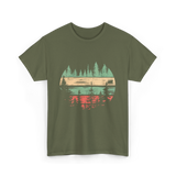 Nature Scene Outdoors Forest Landscape T-Shirt - Military Green