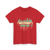 Nature Scene Outdoors Forest Landscape T-Shirt - Red